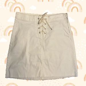 Vintage J. Crew White Lace Up Skirt